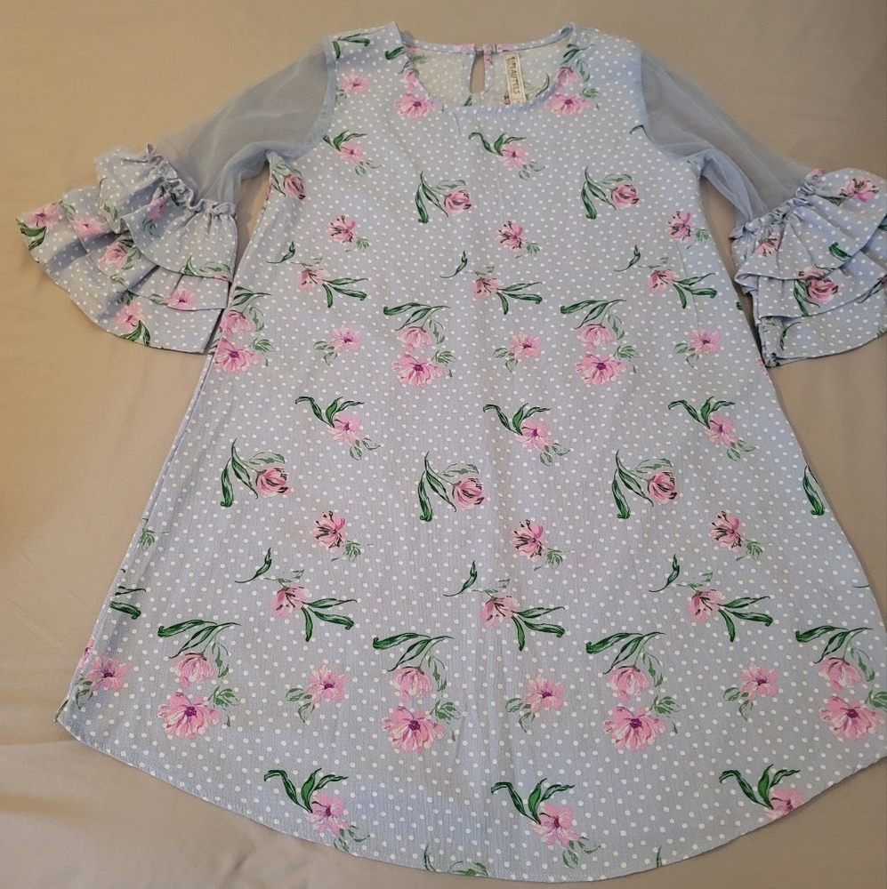 Beautees Blue Floral Dress